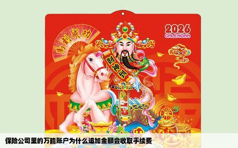 保险公司里的万能账户为什么追加金额会收取手续费