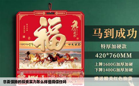 华夏保险的投资实力怎么样值得信任吗