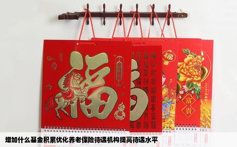 增加什么基金积累优化养老保险待遇机构提高待遇水平