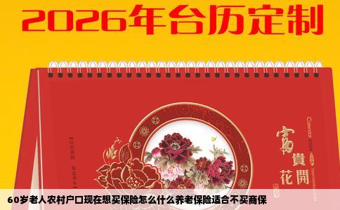 60岁老人农村户口现在想买保险怎么什么养老保险适合不买商保
