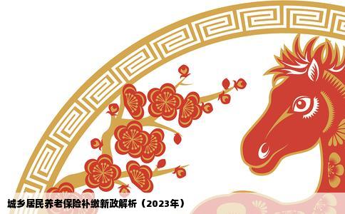 城乡居民养老保险补缴新政解析（2023年）