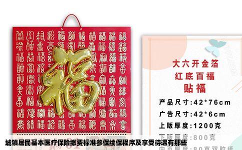 城镇居民基本医疗保险缴费标准参保续保程序及享受待遇有那些