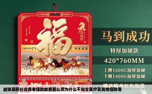 城镇居民社会养老保险缴费那么贵为什么不包含医疗及其他保险等