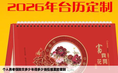 个人养老保险交多少年得多少钱在哪里能查到