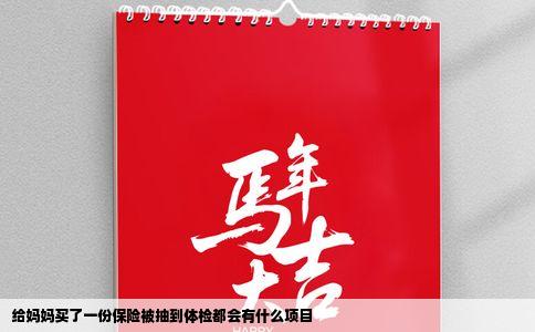 给妈妈买了一份保险被抽到体检都会有什么项目