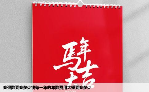 交强险要交多少钱每一年的车险费用大概要交多少