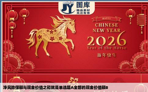 净风险保额与现金价值之和就是单选题A全部的现金价值额B