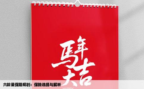 六龄童保障规划：保险选择与解析