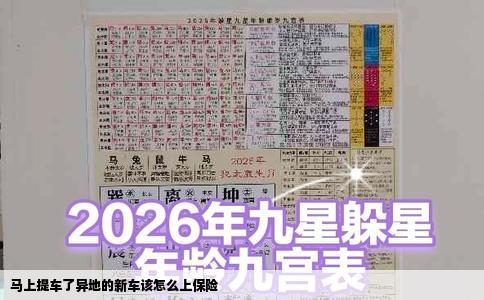 马上提车了异地的新车该怎么上保险