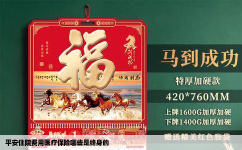 平安住院费用医疗保险哪些是终身的