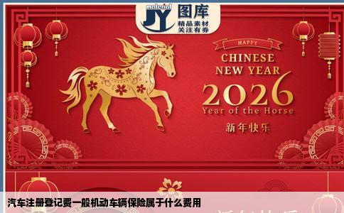 汽车注册登记费一般机动车辆保险属于什么费用