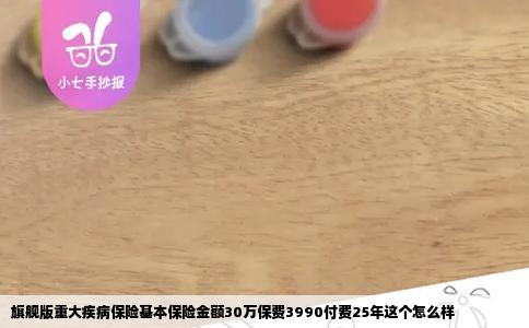 旗舰版重大疾病保险基本保险金额30万保费3990付费25年这个怎么样