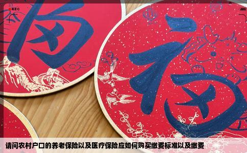 请问农村户口的养老保险以及医疗保险应如何购买缴费标准以及缴费