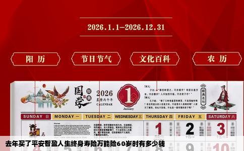 去年买了平安智盈人生终身寿险万能险60岁时有多少钱