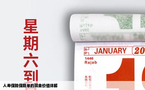 人寿保险保险单的现金价值详解