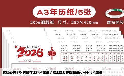 我既参保了农村合作医疗又缴纳了职工医疗保险金请问可不可以索要