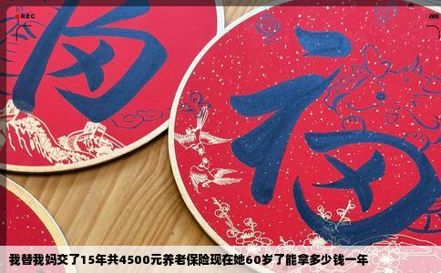 我替我妈交了15年共4500元养老保险现在她60岁了能拿多少钱一年