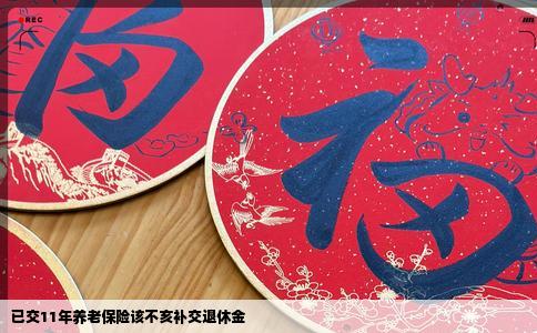 已交11年养老保险该不亥补交退休金