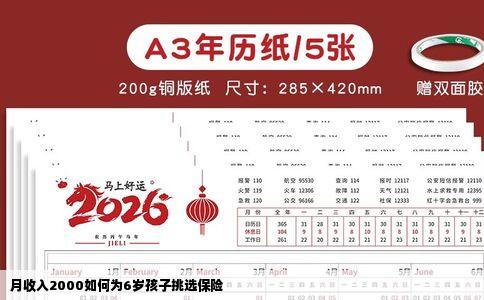 月收入2000如何为6岁孩子挑选保险