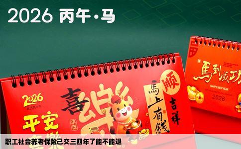 职工社会养老保险己交三四年了能不能退